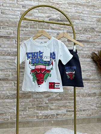 Cg Kids Chicago Bulls Erkek Çocuk Şortlu Alt Üst Takım