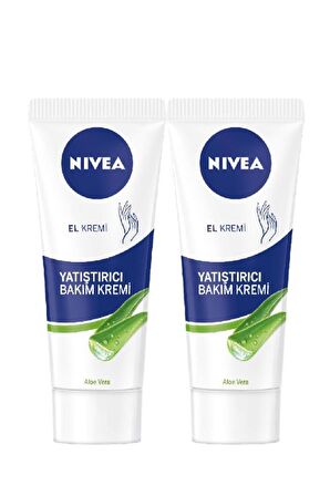 Nivea Aloe Veralı Yatıştırıcı Bakım El Kremi - 75 ml x 2