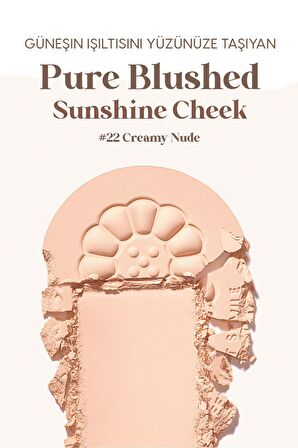 Sebum Dengeleyici Toz Allık Peripera Pure Blushed Sunshine Cheek (22 Creamy Nude)(K-Ookie)