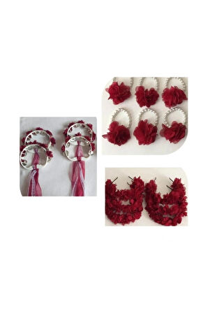 Kına Malzemeleri Tef Kına Tacı Kına Seti Parti Aksesuarı Bordo