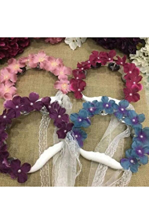 Kına Gecesi Zilli Rengarenk Çiçekli Süslü Tef Def 10 Adet Renkli