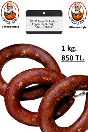 Dana Sucuk 1 kg. ACILI (%100 Dana Eti-Afyon Özel Üretim) 