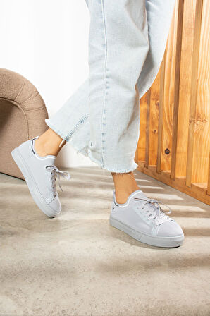 Günlük Kadın Sneaker Spor Ayakkabı Triko Bağcıklı Rahat Esnek Nefes Alabilen Yürüyüş 060