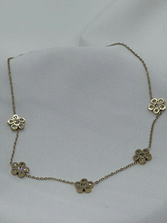 Jewels of Hope Zirkon Taşlı Kar Tanesi Motifli 316L Paslanmaz Çelik Antialerjik Kolye 45 Cm