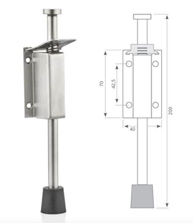 Basmalı Kapı Stoperi (Paslanmaz)