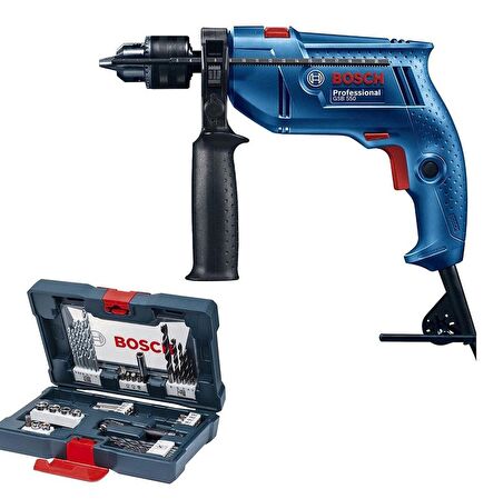 Bosch GSB 550 Mavi Matkap + X-Line 41 Parça Seti