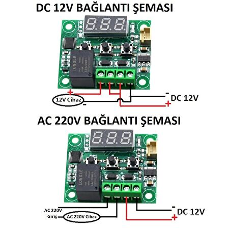 Yate10 W1209 12V 10A Hassas Termostat 