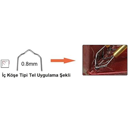 YATE10 200 Adet 0,8mm İç Köşe Kaynak Zımba Teli