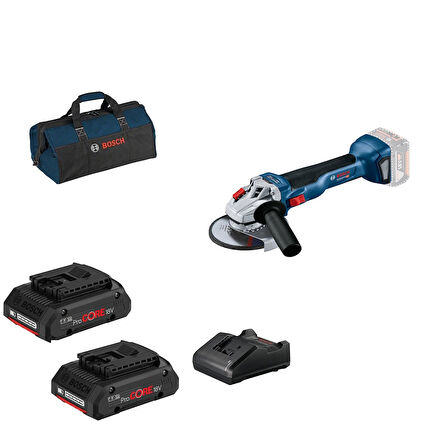 Bosch Gws 18V-10 Procore 2x4.0Ah Çift Akülü Taşlama Makinesi