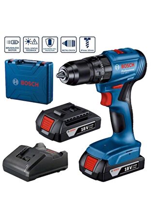 Bosch Professional GSB 185-LI 2 x 2.0Ah Çift Akülü Darbeli Matkap