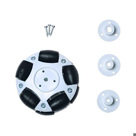 Robotistan 60mm Plastik Omni Tekerlek - Beyaz
