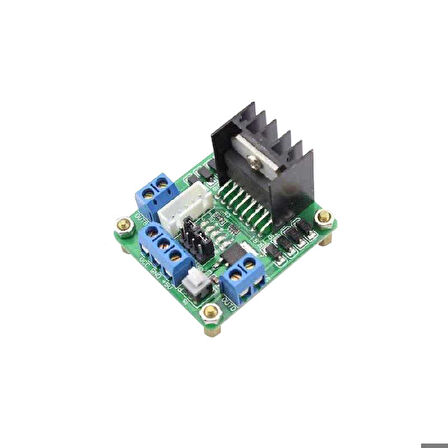 Robotistan L298N Çift Motor Sürücü Kartı - Dual Motor Driver (Yeşil PCB)