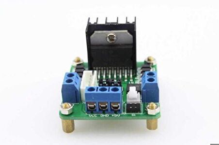 Robotistan L298N Çift Motor Sürücü Kartı - Dual Motor Driver (Yeşil PCB)