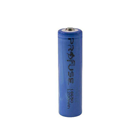 18650 3.7 V 1200 mAh Li-ion Şarjlı Pil - Kutup Başlı