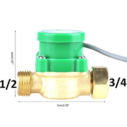 26mm 3/4 "pt 20mm 1/2" Su Akış Sensörü Anahtarı