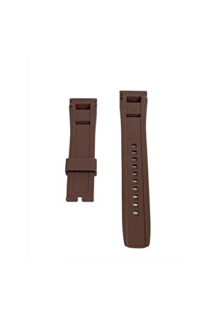 Ztd Strap Seiko Yeni Velatura Snp104p1 22mm Kahverengi Silikon Sa