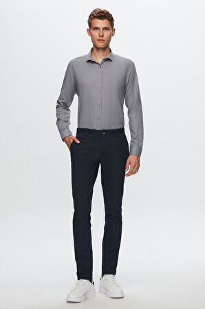 Erkek Gömlek Slim Fit Gri Renk 6EF02ORT00288