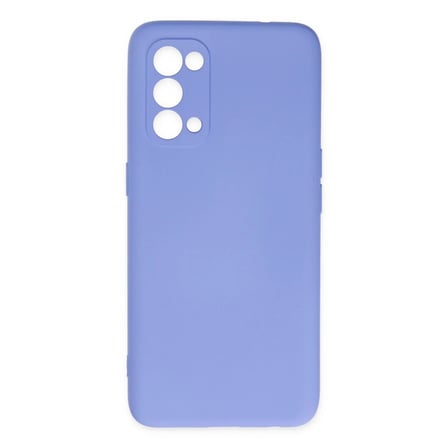 Oppo Reno 5 Kılıf Nano içi Kadife Silikon - Lila