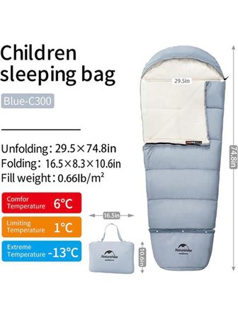 Naturehike C300 Ultralight Uyku Tulumu -13°C - Çocuk