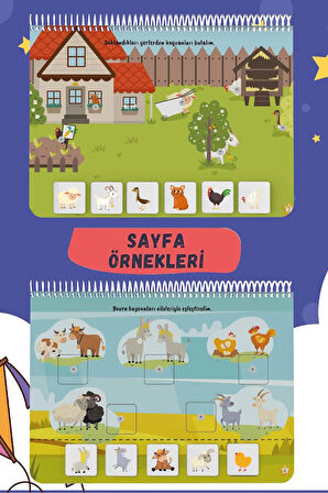 Bunbaza Tak-çıkar 2 Li Set Aktivite Kitabım Çiftlik Hayatı 70 Adet Cırt Ve 3-5 Yaş Yapboz 74 Adet Cırtlı