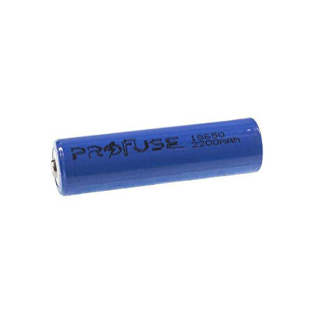 18650 3.7 V 2200 mAh Li-ion Şarjlı Pil - Kutup Başlı