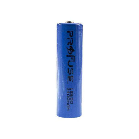 18650 3.7 V 2400mAh Li-ion Şarjlı Pil - Kutup Başlı