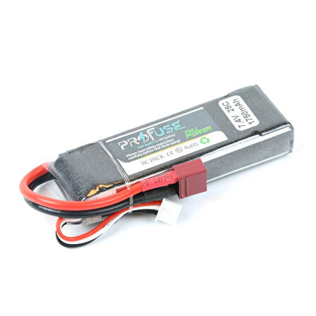 7.4 V 2S Lipo Batarya-Pil 1750 mAh 30C