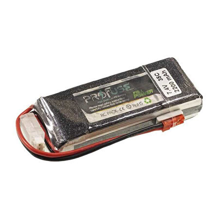 7.4 V 2S Lipo Batarya-Pil 2200 mAh 25C