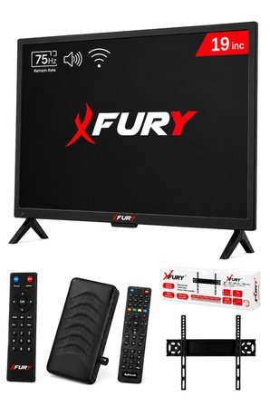 FURY 19’’ (48 Ekran) Çanaklı / Çanaksız WiFi'li Uydu Alıcısı+TV Askı Aparatı HEDİYE