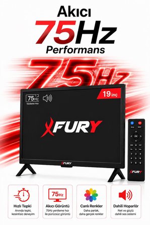 FURY 19’’ (48 Ekran) Çanaklı / Çanaksız WiFi'li Uydu Alıcısı+TV Askı Aparatı HEDİYE