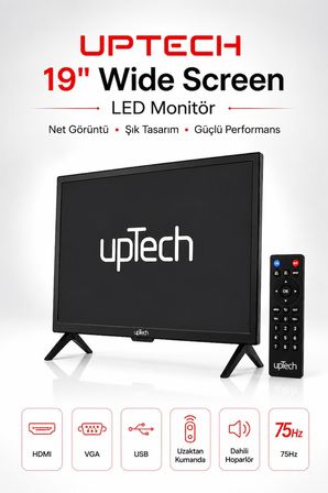 UPTECH 19’’ (48 Ekran) Çanaklı / Çanaksız WiFi'li Uydu Alıcısı+TV Askı Aparatı HEDİYE