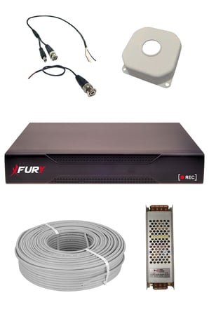 FURY 1 li 15 Warm Led Gece Renkli Görüş Su Geçirmez Güvenlik Kamerası Seti 320GB