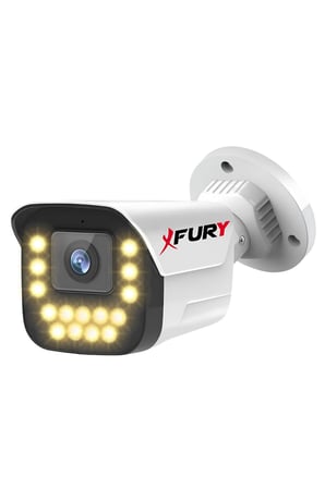FURY 8 li 15 Warm Led Gece Renkli Görüş Su Geçirmez Güvenlik Kamerası Seti 250GB
