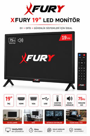 FURY 19’’ (48 Ekran) Çanaklı / Çanaksız WiFi'li Uydu Alıcısı+TV Hareketli Askı Aparatı HEDİYE