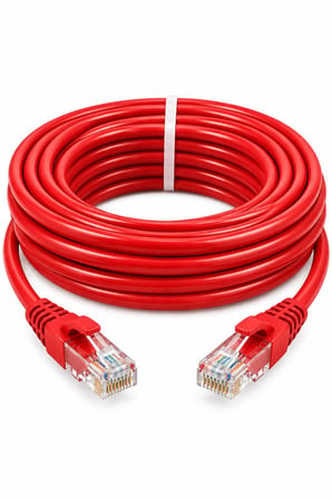 FURY CAT6 KIRMIZI Ethernet Kablosu 10 Metre RJ45 LAN İnternet Modem Router Bilgisayar Kablosu