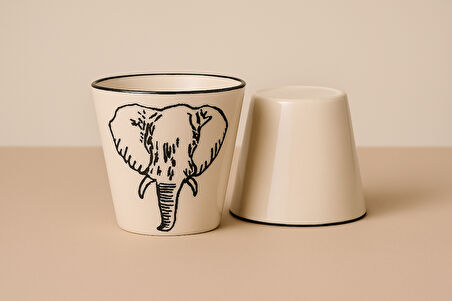 İmroz Fil Kulpsuz Kupa 300 ml.