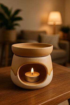 İbroz Bej/Açık kahve Buhurdanlık