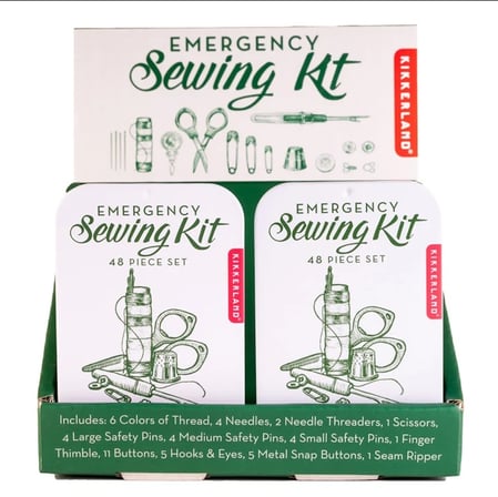 Kikkerland Emergency Sewing Kit Metal Kutulu Mini Dikiş ve Kıyafet Tamir Seti