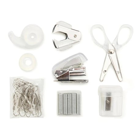 Kikkerland Anywhere Office Kit 8 Parça Mini Kırtasiye Seti – Metal Kutulu