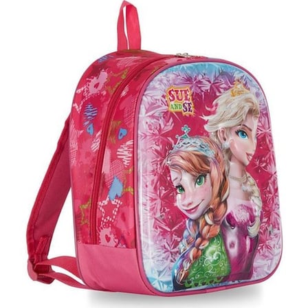 kreş & Anaokulu Çocuk Sırt okul Çantası elsa frozen (2 li) 3-6 Yaş 5d Kabartmalı 33CM kırmızı