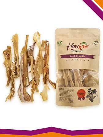 Hawhaw Kuzu Kafa Derisi %100 Naturel Köpek Çiğneme Ödül Maması 100 Gr.