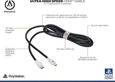 PS5 Ultra High Speed HDMI Kablo Lisanslı PlayStation 5