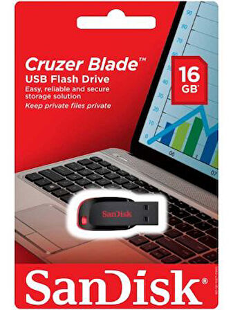 Sandisk SDCZ50-016G-B35 16 GB Cruzer Blade USB 2.0 Flash Bellek