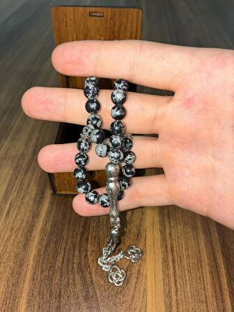 Doğal Tanesi Obsidyen Tesbih – Koruma & Huzurun Taşı