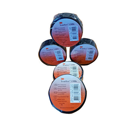 Siyah Elektrik İzole Bandı 18mm 100 Adet | Esnek, Dayanıklı ve Güçlü Yapışkanlı Bant Seti