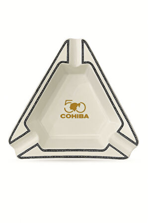 Cohiba 50. Yıl Beyaz Porselen Üçlü Puro Küllüğü