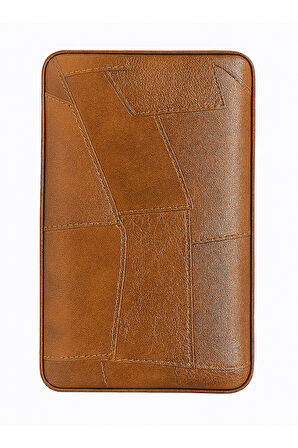 Cohiba  Dahili Çakmaklı Kahverengi Desenli Deri Puro Taşıma Çantası - Seyahat Humidoru