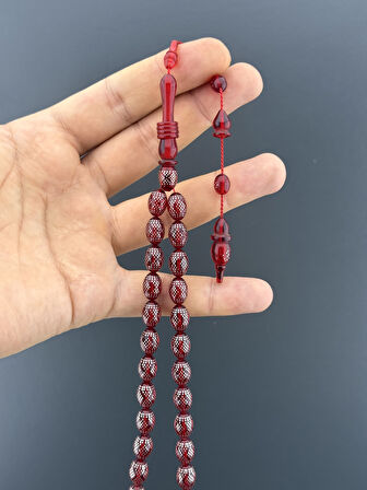 GÜMÜŞ İŞLEMELİ ATEŞ KEHRİBAR BADEM KESİM 8X11,50