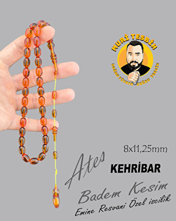 EMİNE REŞVANİ ATEŞ KEHRİBAR BADEM KESİM 8X11,25