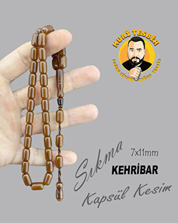 ÇUBUK SIKMA KEHRİBAR KAPSÜL KESİM 7X11